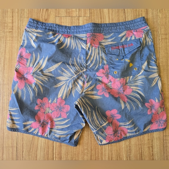 Tropical Floral Swim Board Shorts for Men - Picture 3 of 4